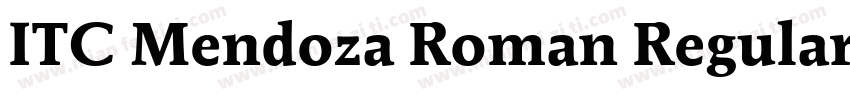 ITC Mendoza Roman Regular字体转换